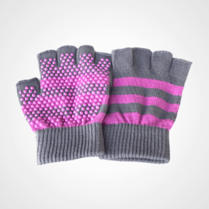 כפפות נגד החלקה ליוגה - סגול-אפור